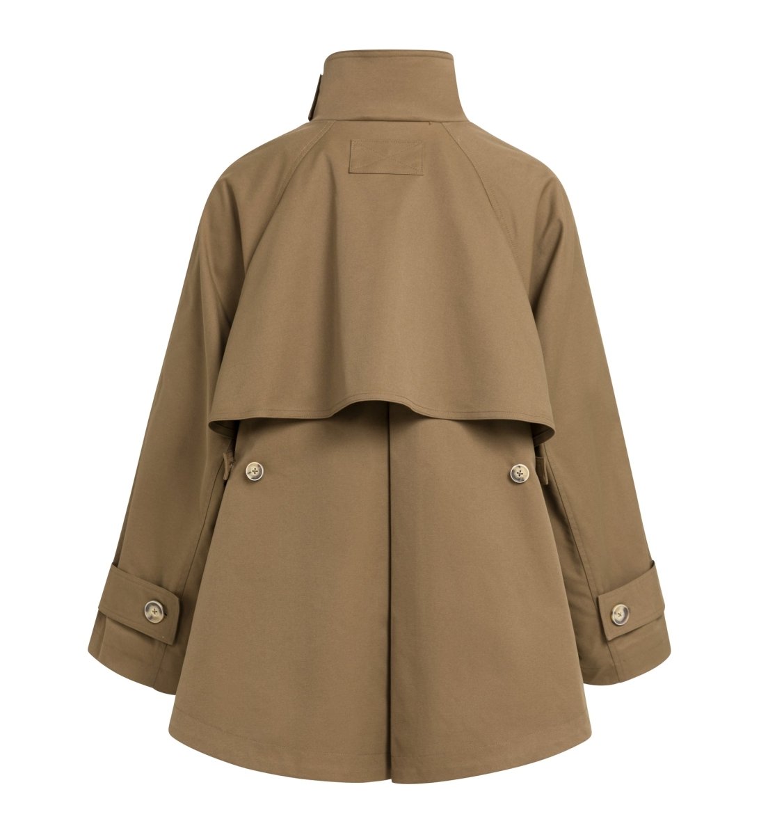 YAYA A-Linien-Trenchjacke mit Stehkragen Braun
