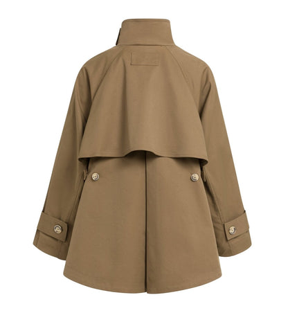 YAYA A-Linien-Trenchjacke mit Stehkragen Braun