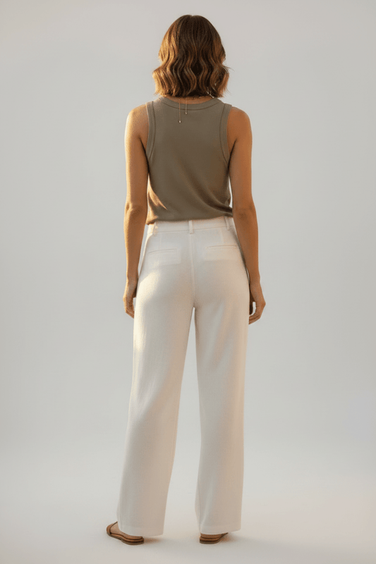 Yaya Ärmelloses Top mit Ziernaht in der Farbe Crockery Brown