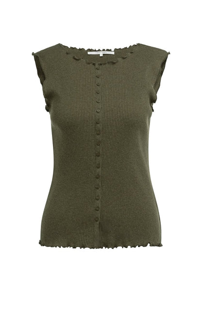 YAYA ärmrlloses Top ARMY GREEN MELANGE