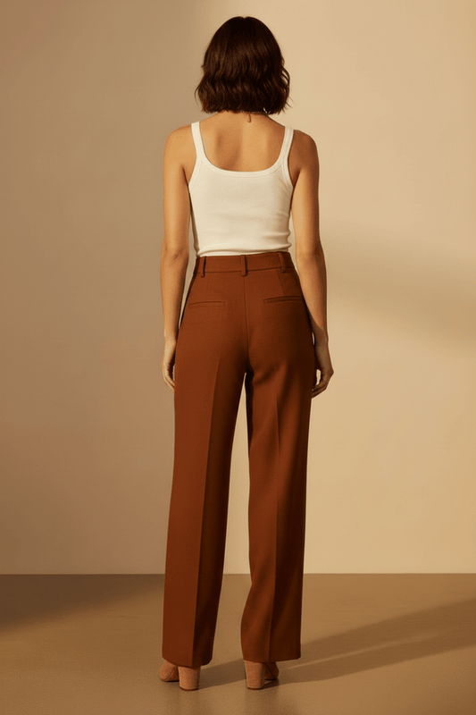 YAYA Anliegendes Trägershirt mit Netzbesatz Beige