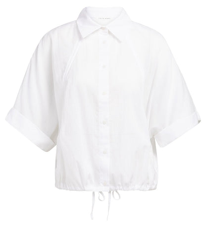 YAYA Bluse mit weiten Ärmeln und geflochtenen Details PURE WHITE