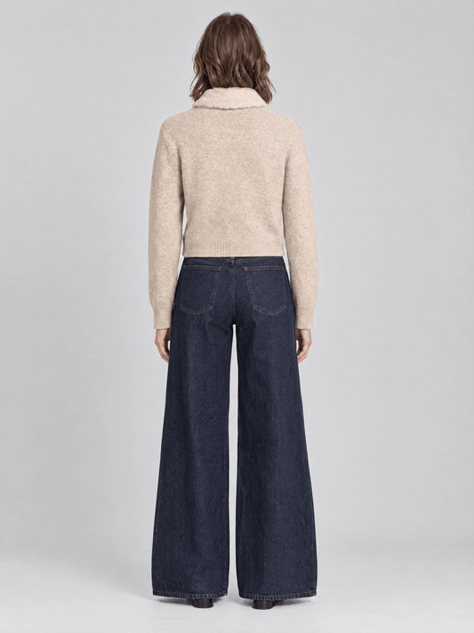 YAYA Cardigan mit abnehmbarem Kragen Hellbeige Melange