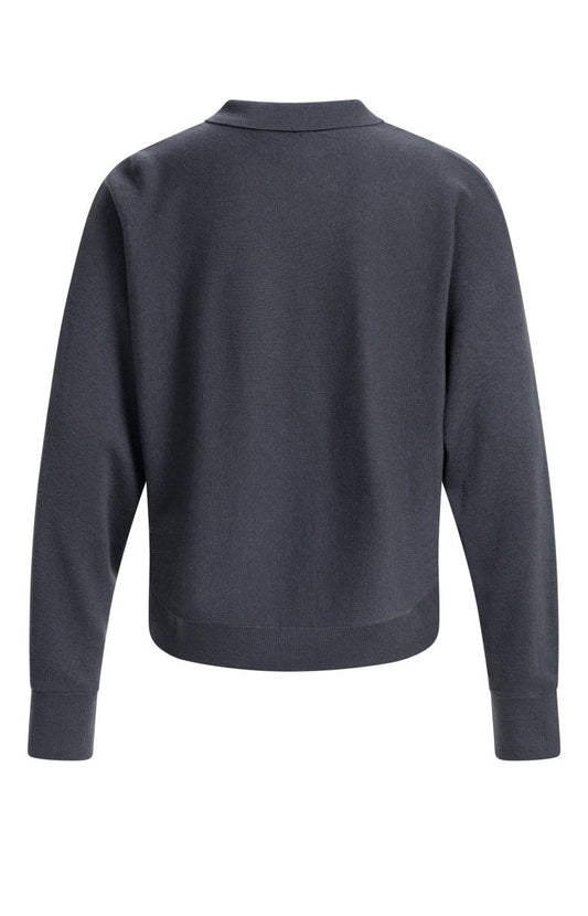 YAYA Cardigan mit Kragen und Knopfverschluss Hole Schwarz