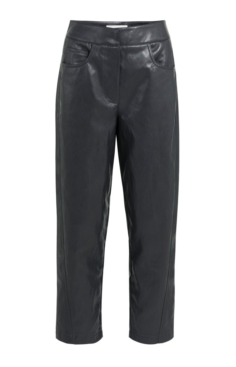 YAYA Carrot-Fit-Hose aus Lederimitat mit Nahtdetail Hole Schwarz
