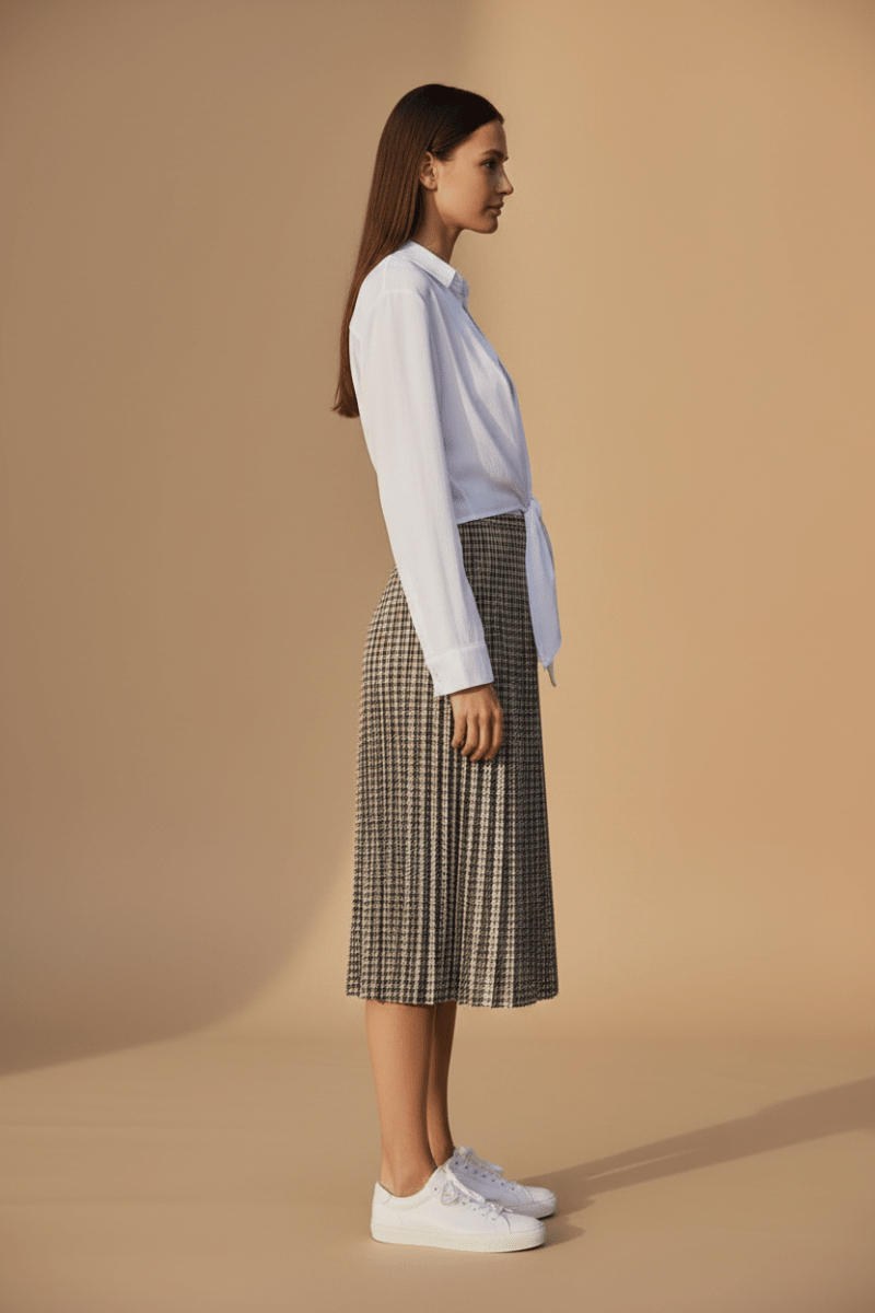 YAYA Gekötete Bluse mit passendem ärmellosen Top Pure White