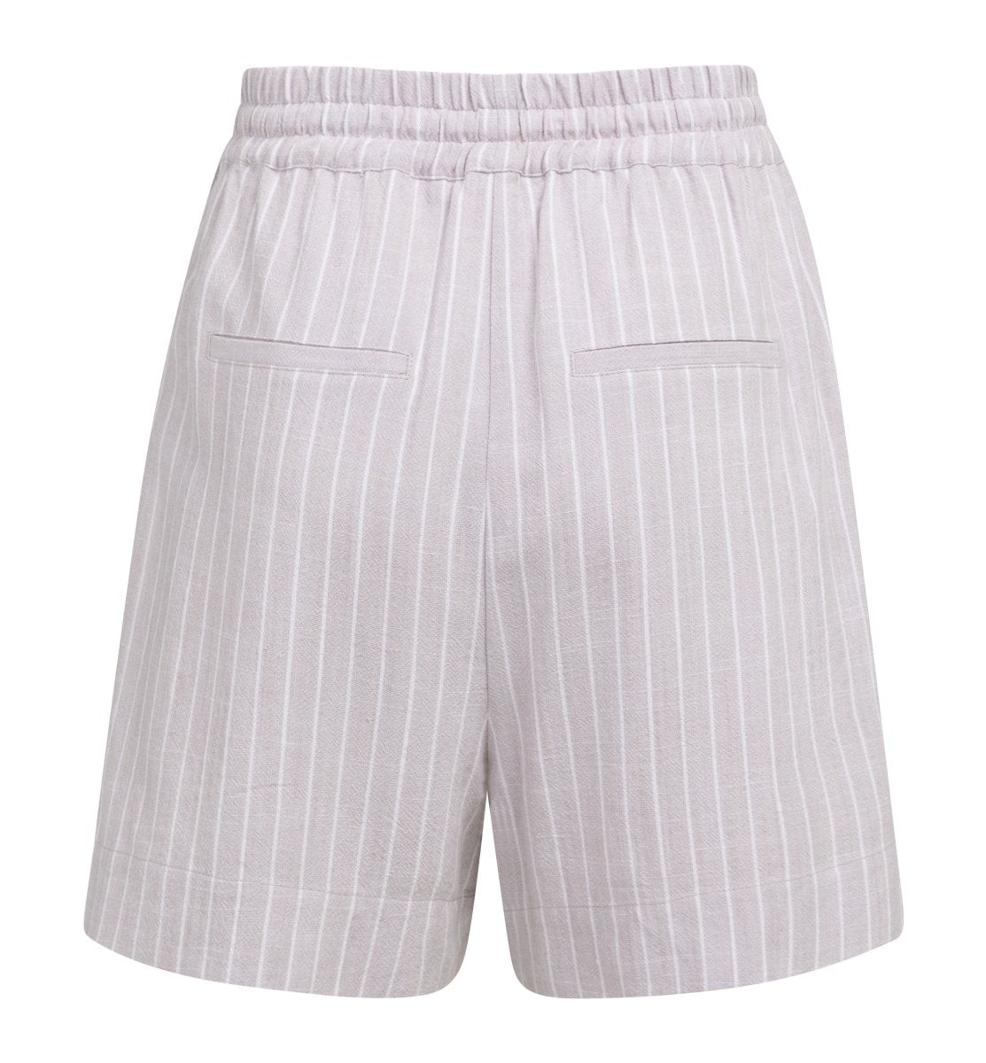 YAYA Gestreifte Shorts mit elastischem Bund ALABASTER GRAY DESSIN