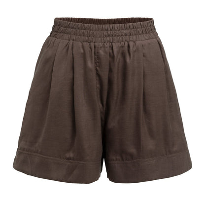 YAYA High-Waist Shorts mit elastischem Bund AUBERGINE PURPLE
