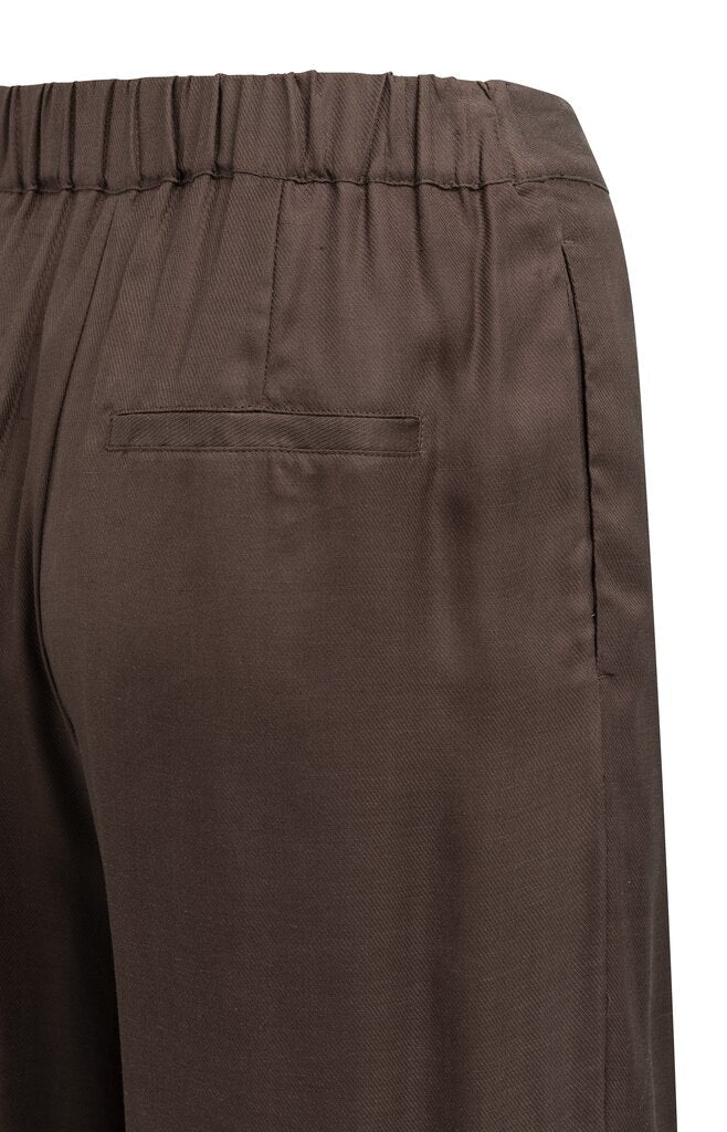 YAYA Hose mit weitem Bein und teilweisem Elastikbund AUBERGINE PURPLE