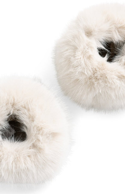 YAYA Kunstfell-Manschetten Otter Braun