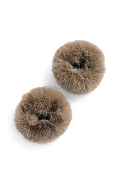 YAYA Kunstfell-Manschetten Pure Cashmere Grau