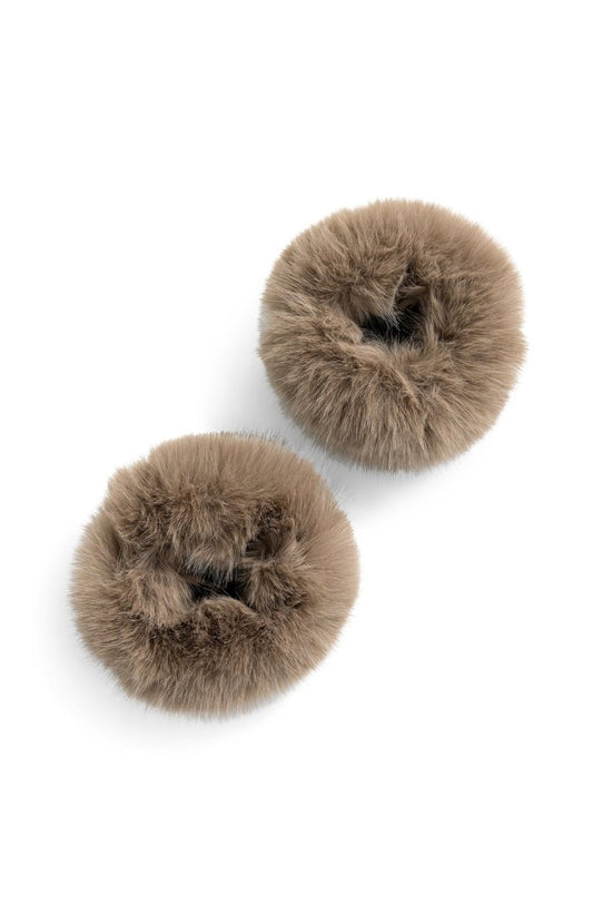 YAYA Kunstfell-Manschetten Pure Cashmere Grau