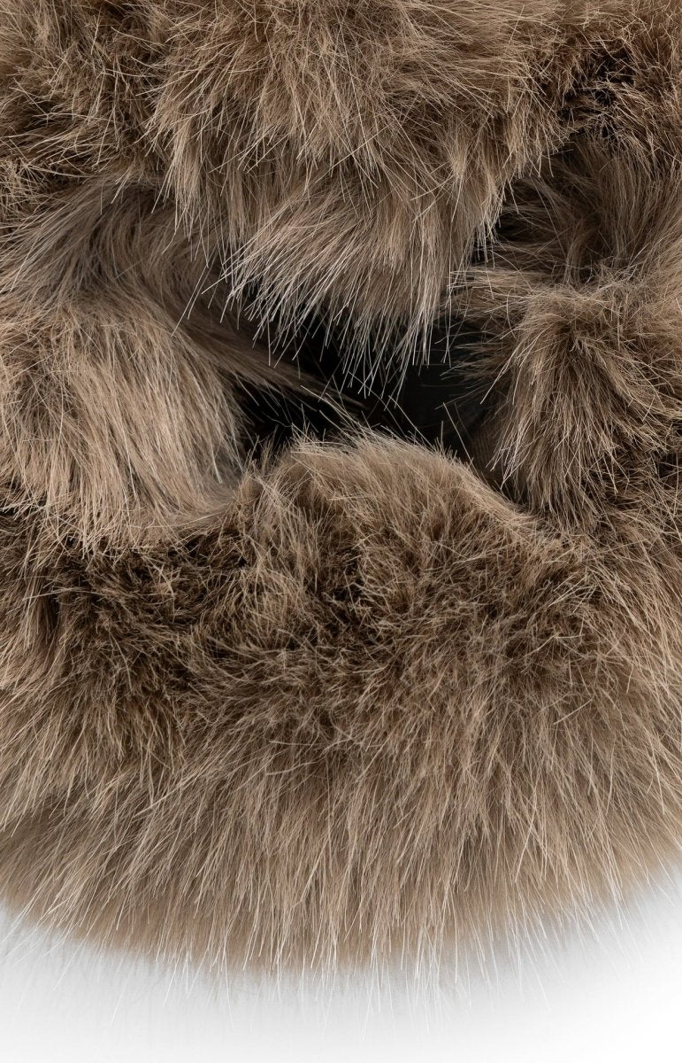 YAYA Kunstfell-Manschetten Pure Cashmere Grau