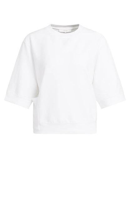 YAYA Kurzärmeliges Rippshirt Weiß