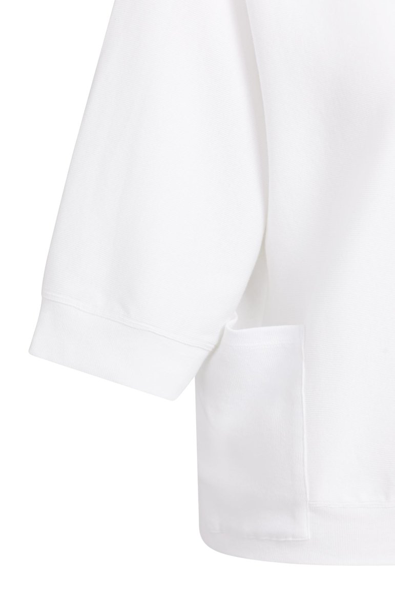 YAYA Kurzärmeliges Rippshirt Weiß