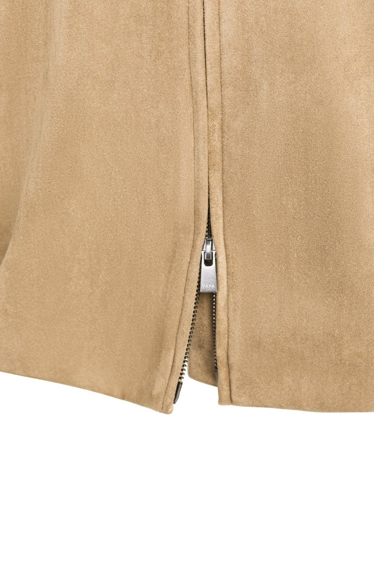 YAYA Oversize-Jacke aus Velourslederimitat Braun