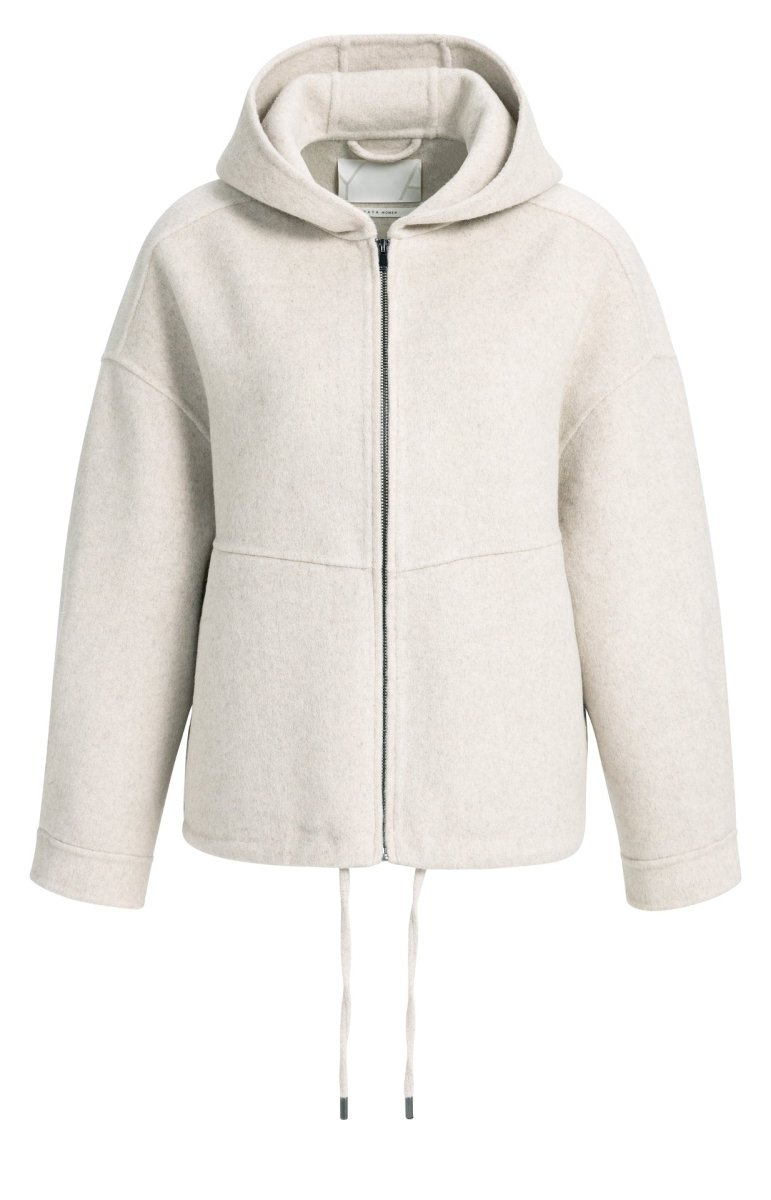 YAYA Oversize-Jacke aus Wollmix mit Kapuze Pure Cashmere Grau Melange
