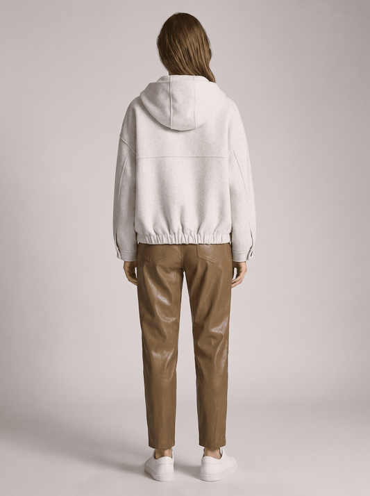 YAYA Oversize-Jacke aus Wollmix mit Kapuze Pure Cashmere Grau Melange
