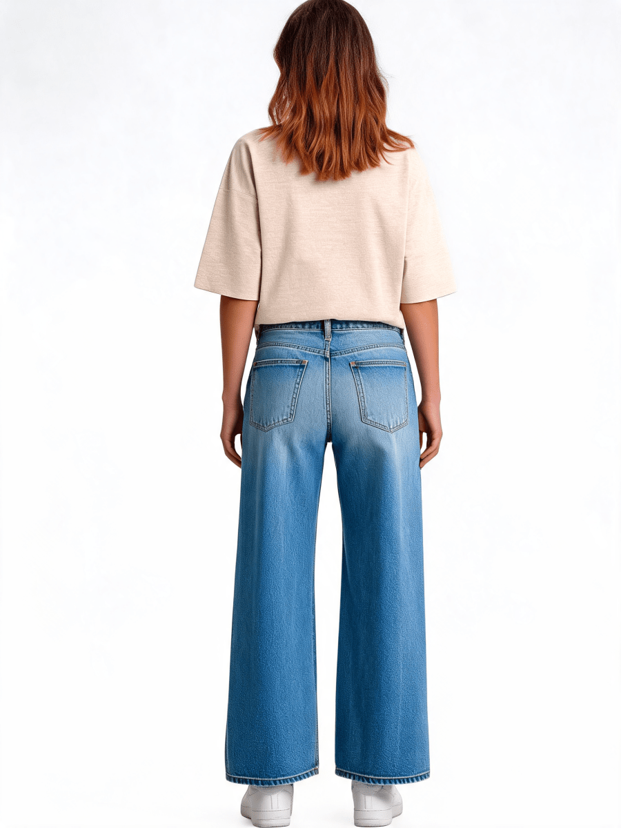 YAYA Oversized Feinstrick-T-Shirt mit halblangen Ärmeln Beige