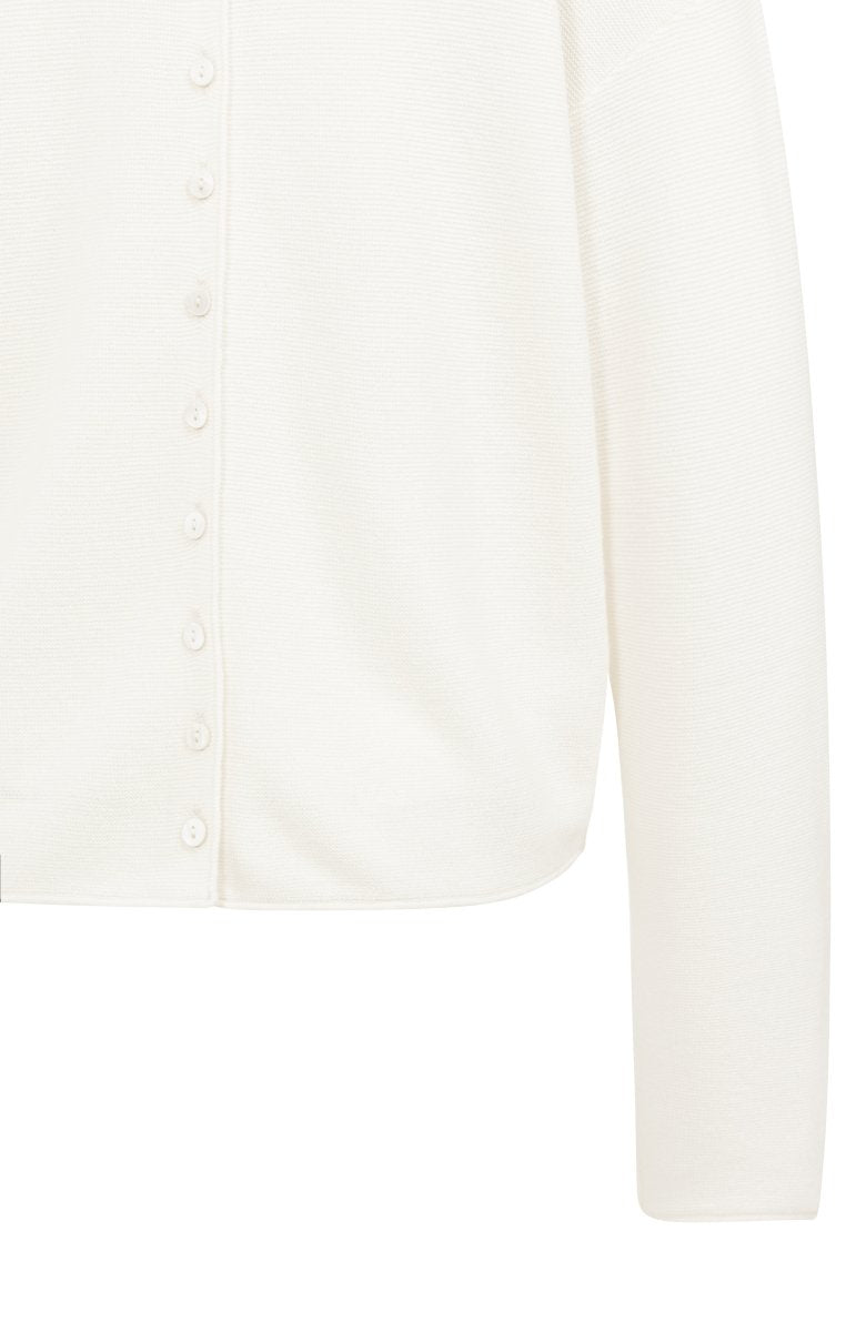 YAYA Pullover mit buttoned back SNOWFALL WHITE