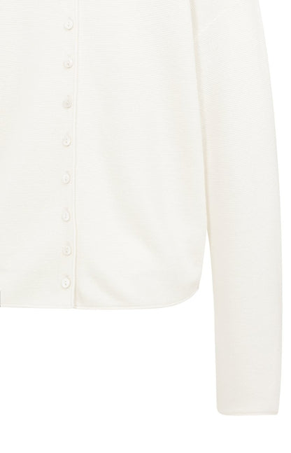 YAYA Pullover mit buttoned back SNOWFALL WHITE