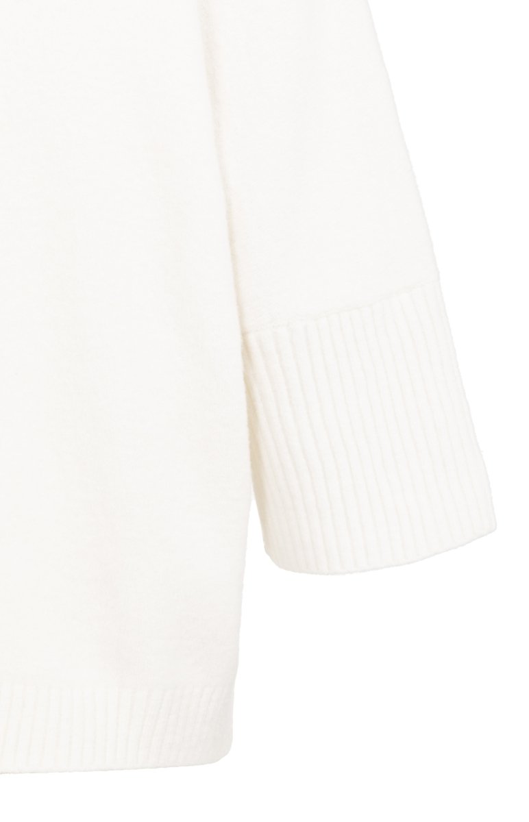 YAYA Pullover mit Rippärmeln SNOWFALL WHITE MELANGE