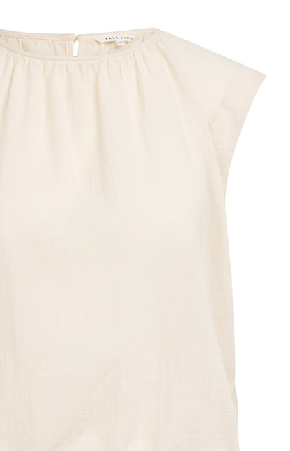 YAYA Sleeveless top mit tube colla CLOUD CREME WHITE