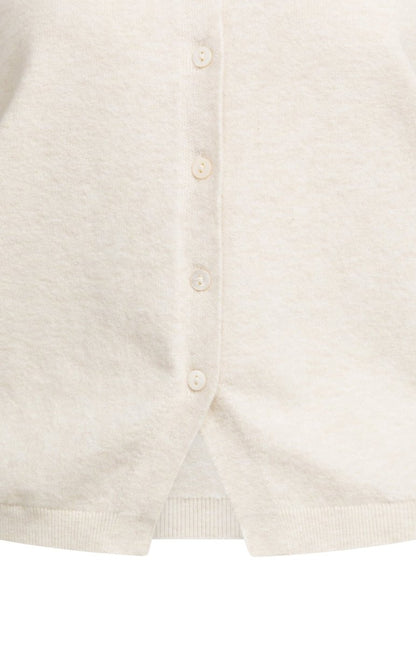 YAYA Strick-Spencer mit Knopfverschluss Creme
