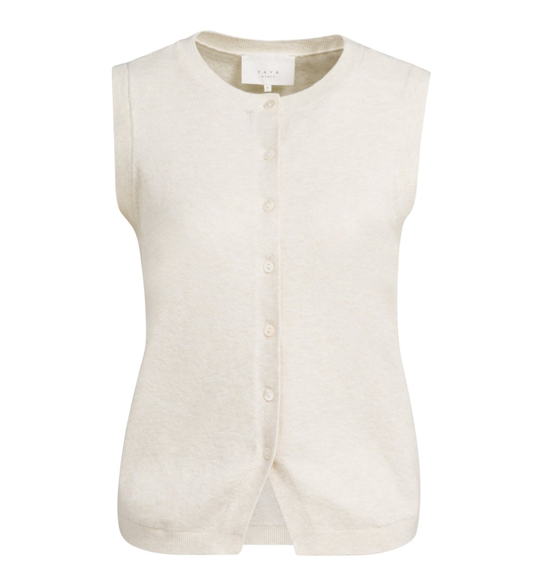 YAYA Strick-Spencer mit Knopfverschluss Creme