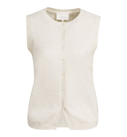 YAYA Strick-Spencer mit Knopfverschluss Creme