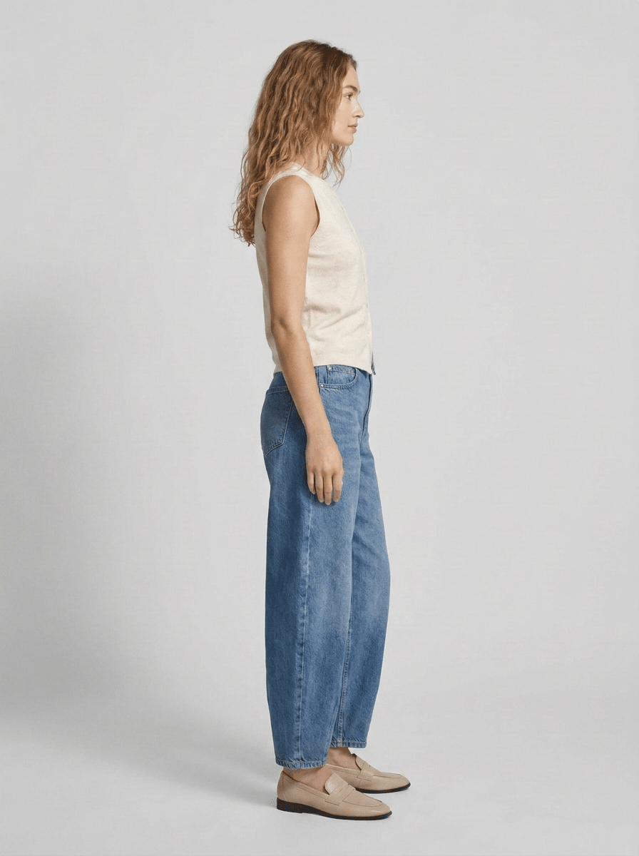YAYA Strick-Spencer mit Knopfverschluss Creme