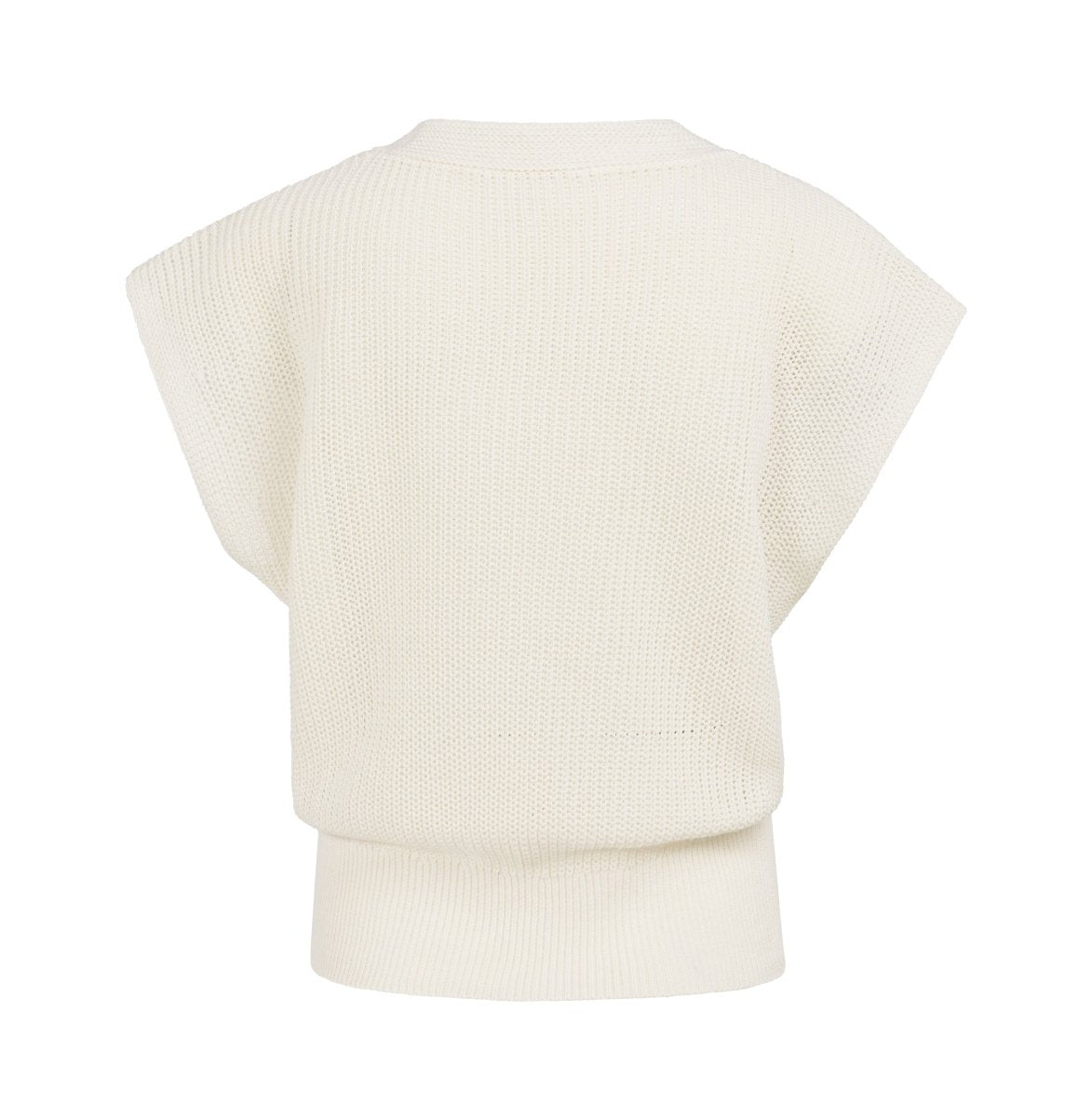 YAYA Strukturierter Pullover mit V-Ausschnitt MILK BEIGE MELANGE
