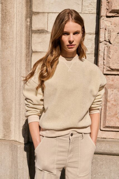 YAYA Teddy Pullover HEATHER GREY MELANGE