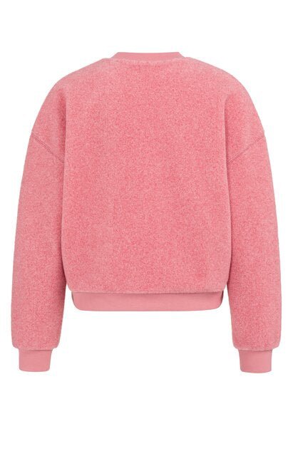 YAYA Teddy Pullover ROSE RED MELANGE