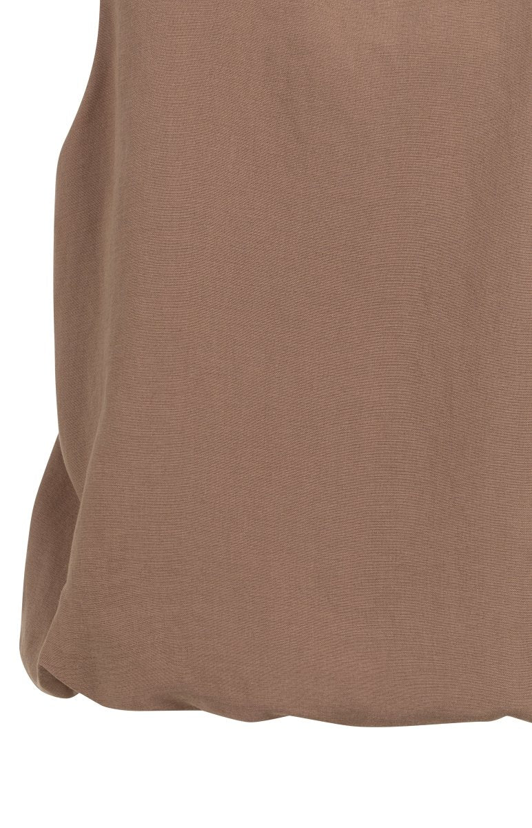 YAYA Woven balloon top BROWNIE BROWN