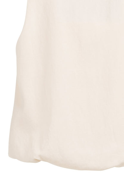 YAYA Woven balloon top CLOUD CREME WHITE