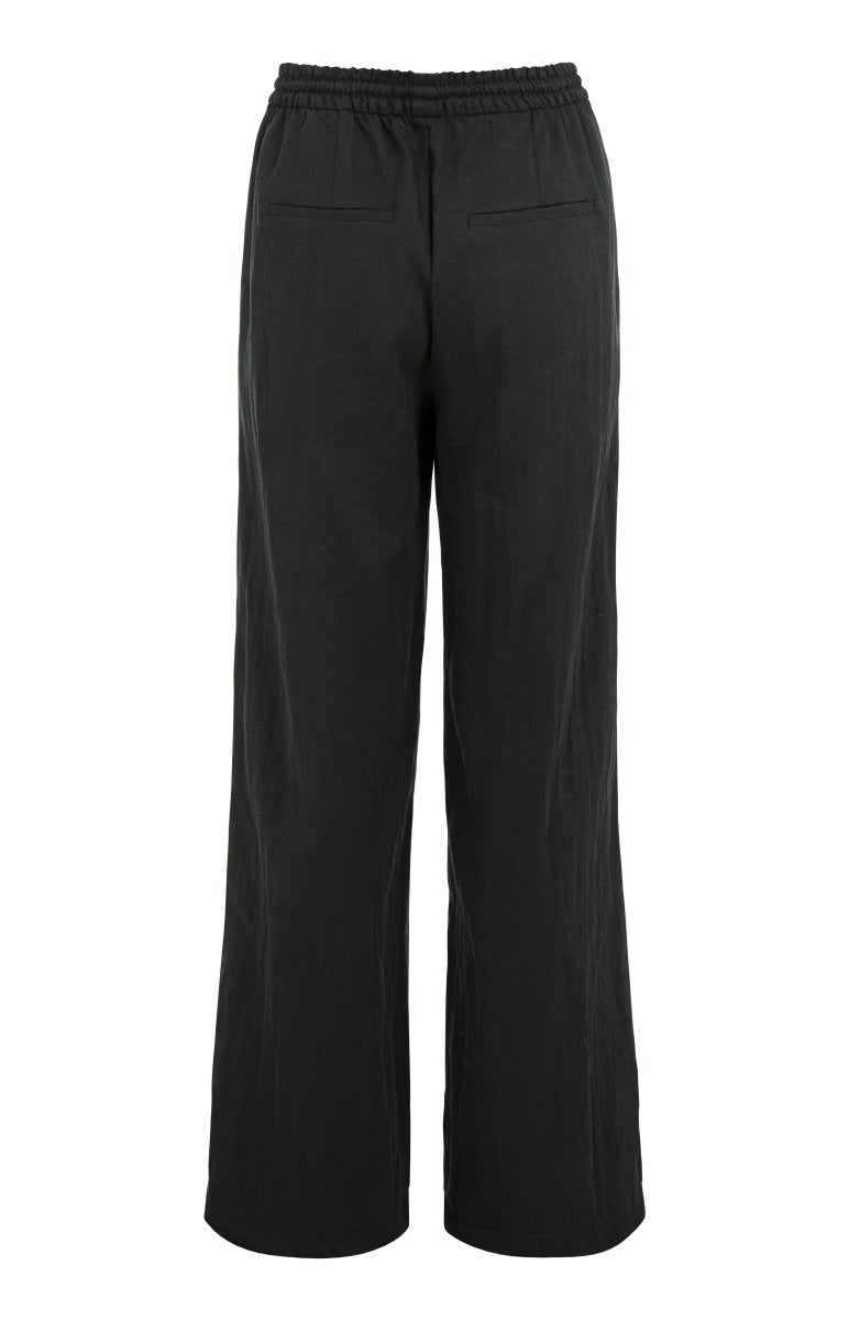 YAYA Woven wide leg trousers - L32 BLACK