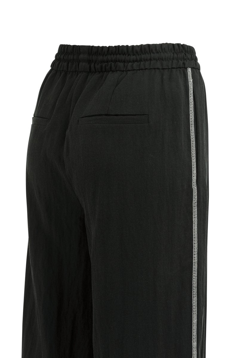 YAYA Woven wide leg trousers - L32 BLACK