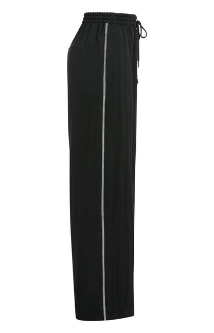 YAYA Woven wide leg trousers - L32 BLACK